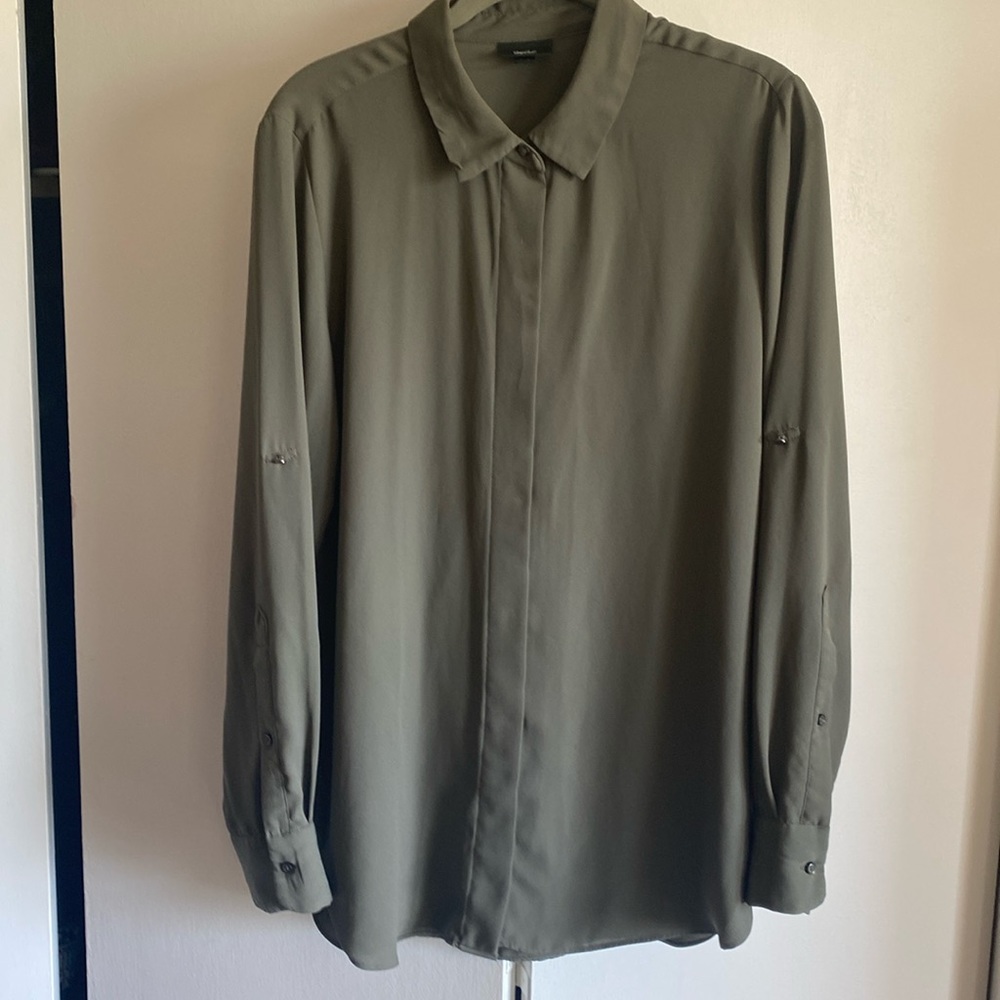 Mossimo Lg. Long Sleeve/3/4 sleeve Blouse, Olive